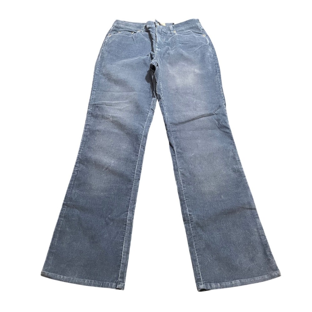 NOS Vintage Y2K Faded Glory Women's Straight Corduroy Pants Blue Size 10 Bootcut